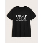 Men Slogan Graphic Tee