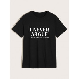 Men Slogan Graphic Tee