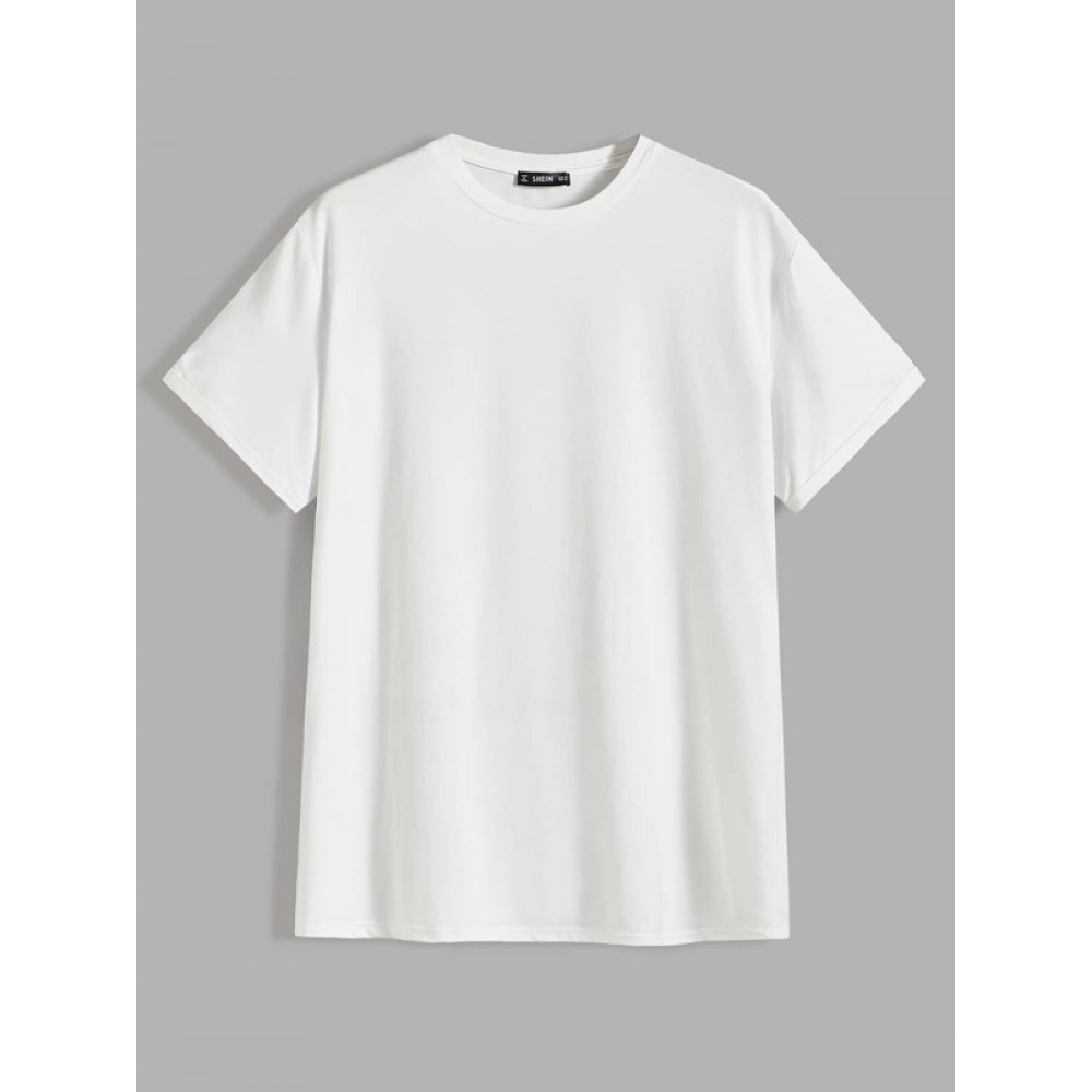 Men Drop Shoulder Solid Tee