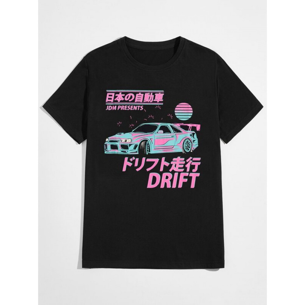 Car & Letter Graphic Tee