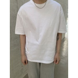 Men Solid Drop Shoulder Tee