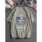 Men Slogan And Sky Print Tee