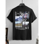 Men Scenery & Slogan Graphic Tee