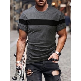 Men Color Block Tee