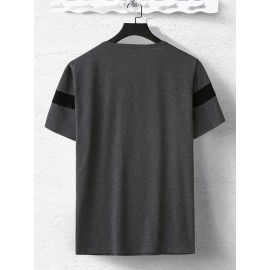 Men Color Block Tee