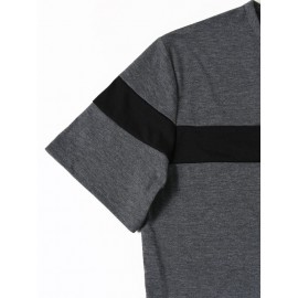 Men Color Block Tee