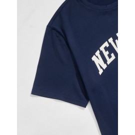 Men Logo & Letter Graphic Tee