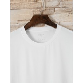 Men Solid Round Neck Tee