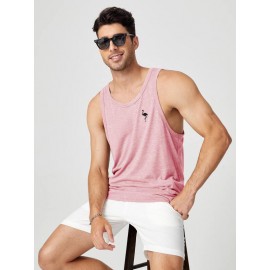 Men Flamingo Print Tank Top