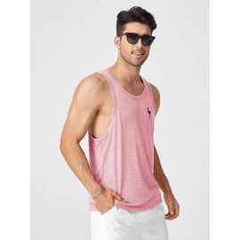 Men Flamingo Print Tank Top