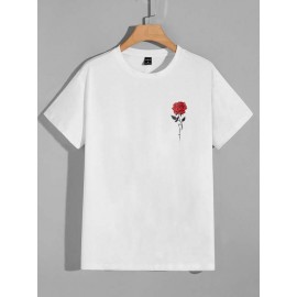 Men Rose Print Tee