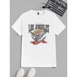 Men Eagle & Letter Graphic Tee