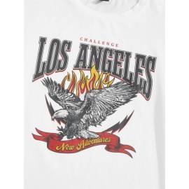 Men Eagle & Letter Graphic Tee