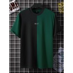 Men Two Tone Letter Graphic Tee