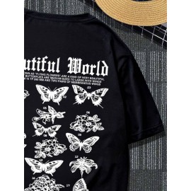 Butterfly & Floral Print Tee