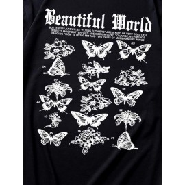 Butterfly & Floral Print Tee