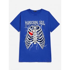 Skeleton & Heart Print Tee