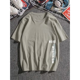 Men Slogan And Sky Print Tee