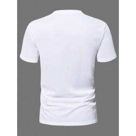 Men Patch Detail V Neck Tee