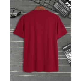 Men Solid Round Neck Tee