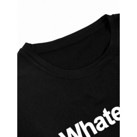 Men Slogan Graphic Short Sleeve Tee